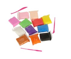 Ikonka KIK polimerinis molis - plastilinas, 12 spalvų
