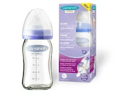 LANSINOH 160 ml stiklinis maitinimo buteliukas