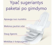 LANSINOH ypač sugeriantys paketai L, 0-2 savaites po gimdymo Extra Absorbent, 10 vnt.