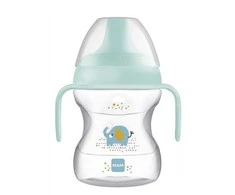 MAM 190 ml LEARN TO DRINK gertuvė su rankenėlėmis, mėtinė