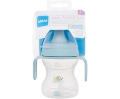 MAM 190 ml LEARN TO DRINK gertuvė su rankenėlėmis, mėtinė