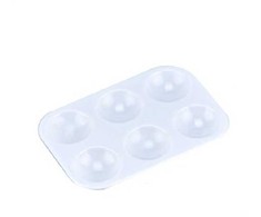 MP Artix Paletė dažų maišymui, 6 skyrių plastikinė
