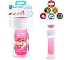MUNCHKIN gertuvė-puodelis MY MIRACLE 360, rožinė