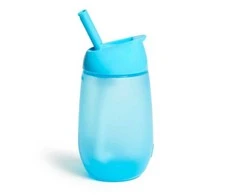 MUNCHKIN gertuvė su šiaudeliu SIMPLE CLEAN, mėlyna, 296 ml