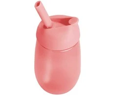MUNCHKIN gertuvė su šiaudeliu SIMPLE CLEAN, rožinė, 296 ml