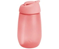MUNCHKIN gertuvė su šiaudeliu SIMPLE CLEAN, rožinė, 296 ml