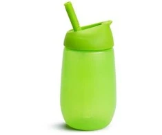 MUNCHKIN gertuvė su šiaudeliu SIMPLE CLEAN, žalia, 296 ml