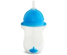 MUNCHKIN gertuvė su šiaudeliu WEIGHTED FLEXI-STRAW, 296 ml, 12+ mėn.
