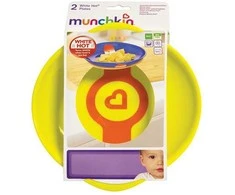 MUNCHKIN karščiui jautrios lėkštės Baltas HOT, 2 vnt.
