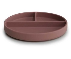 MUSHIE silikoninė lėkštė limpančiu dugnu, Cloudy Mauve
