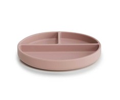 MUSHIE silikoninė lėkštė limpančiu dugnu, Blush