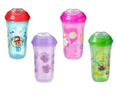 NUBY 18+ mėn. gertuvė INSULATED COOL SIPPER, mėlyna, 270 ml
