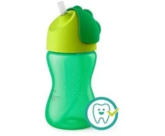 Philips AVENT 12+ mėn. puodelis su šiaudeliu 300 ml, žalias