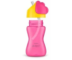 Philips AVENT 12+ mėn. puodelis su šiaudeliu 300 ml, rožinis