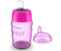 Philips AVENT 260 ml 9+ mėn. EASY SIP neišsipilanti gertuvė, violetinė
