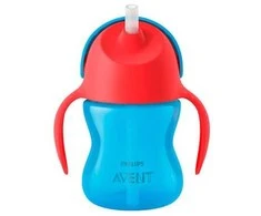 Philips AVENT 9+ mėn. puodelis su šiaudeliu 200 ml, mėlynas