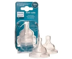 Philips AVENT Anti-Colic M žindukai nuo 3 mėn., 2 vnt., trys skylutės