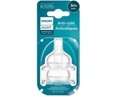 Philips AVENT Anti-Colic M žindukai nuo 3 mėn., 2 vnt., trys skylutės
