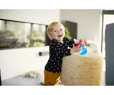 Philips AVENT puodelis minkštu, kramtymui atspariu snapeliu, 300 ml, mėlynas