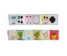TAF TOYS minkšta dvipusė knygelė 3IN1