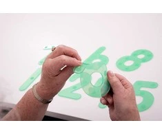 TICKIT silikoniniai skaičiai SILISHAPES, žali