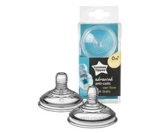 TOMMEE TIPPEE 0+ ADVANCED Anti-colic kintamos tėkmės žindukai, 2 vnt.