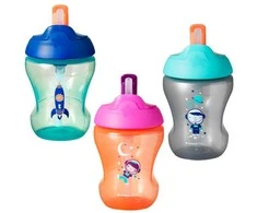 TOMMEE TIPPEE 230 ml 7+ mėn. TRAINING gertuvė su šiaudeliu, pilka