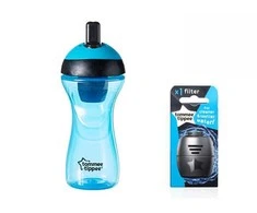 TOMMEE TIPPEE 380 ml 12+ mėn. gertuvė su filtru + atsarginis filtras