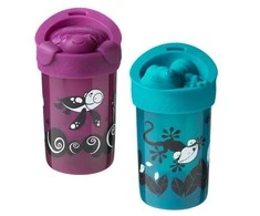 TOMMEE TIPPEE prilimpantis puodelis nuo 18 mėn. NO KNOCK, violetinis, 300 ml