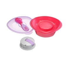 VITAL BABY NOURISH dubenėlis su siurbtuku, dangčiu ir šaukšteliu FIZZ, rožinis