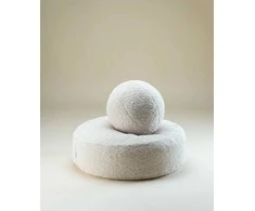 WIGIWAMA apvalus pufas CREAM Baltas