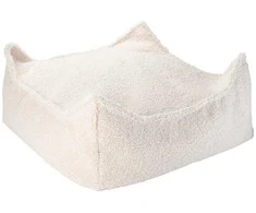 WIGIWAMA kvadratinis pufas CREAM Baltas