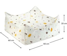 WIGIWAMA kvadratinis pufas TERRAZZO, Marble