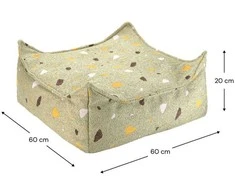 WIGIWAMA kvadratinis pufas TERRAZZO, Moss