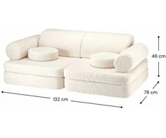 WIGIWAMA sofa CREAM Baltas
