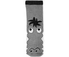 WOWERAT kojinės-tapukai su guminiu padu CROCODILE, pilkos