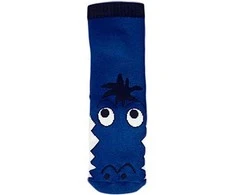 WOWERAT kojinės-tapukai su guminiu padu CROCODILE, mėlynos