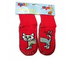 WOWERAT tapukai vaikams su odiniu paduku FUNNY PETS, raudoni