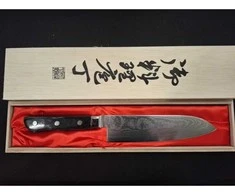 Satake Cutlery Mfg Damasko plieno japoniškas Santoku peilis Satake Daichi