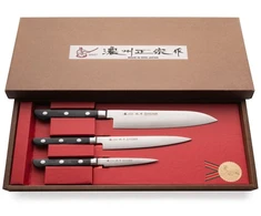 Satake Cutlery Mfg Japoniškų Damasko plieno peilių rinkinys Satake 3vnt