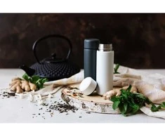 Termogertuve Kyocera Twist top 180ml (tamsiai pilka)