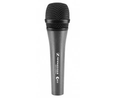 SENNHEISER E 835, VOKALINIS MIKROFONAS, DINAMINIS, KARDIOIDAS, 3 PIN XLR-M, ANTRACITO, SU KLIPSTUKU IR KREPŠELIS