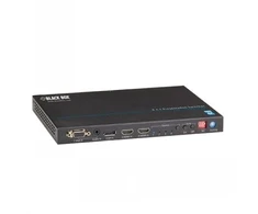 Black Box Juodas BOX 4X1 PRES. SWITCHER 4K HDMI DP VGA HDBASET