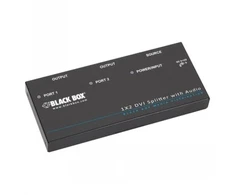 Black Box Juodas BOX DVI-D SPLITTER WITH AUDIO AND HDCP 1X2