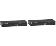 Black Box Juodas BOX KVM EXTENDER FIBER SFP BUNDLE - 4K SH DP USB 2.0 SERIAL AUDIO LOCAL VIDEO + 2X SFP MODULES SM 1310NM