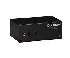 Black Box Juodas BOX KVM SWITCH - 2-PORT, DUAL-MONITORIUS, HDMI 2.0, 4K 60HZ, USB 3.0 HUB, AUDIO