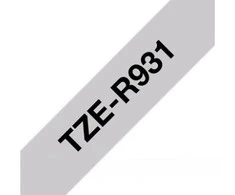 BROTHER TZER931 12MM Juodas ON Sidabrinis RIBBON TAPE