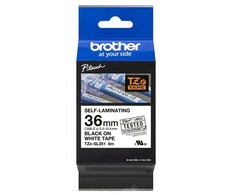 BROTHER TZESL261 36 MM Juodas ON Baltas SELF LAMINATE