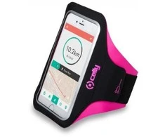 Dėklas CELLY ARMBAND UP TO 6.2" Juodas/Rožinis