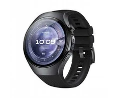 Išmanusis laikrodis Huawei Watch 5 (46mm), Juodos spalvos nerūdijančio plieno korpusas su juodos spalvos fluoroelastomero dirželiu
